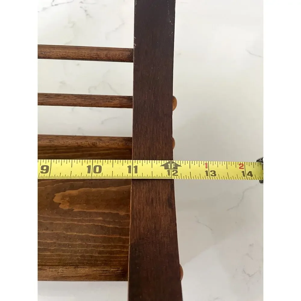 Walnut Vintage Wood Multipurpose Basket #0300